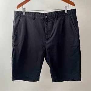 Men's Calvin Klein Flat Front Lightweight Cotton Chino Shorts, Black, Size 36